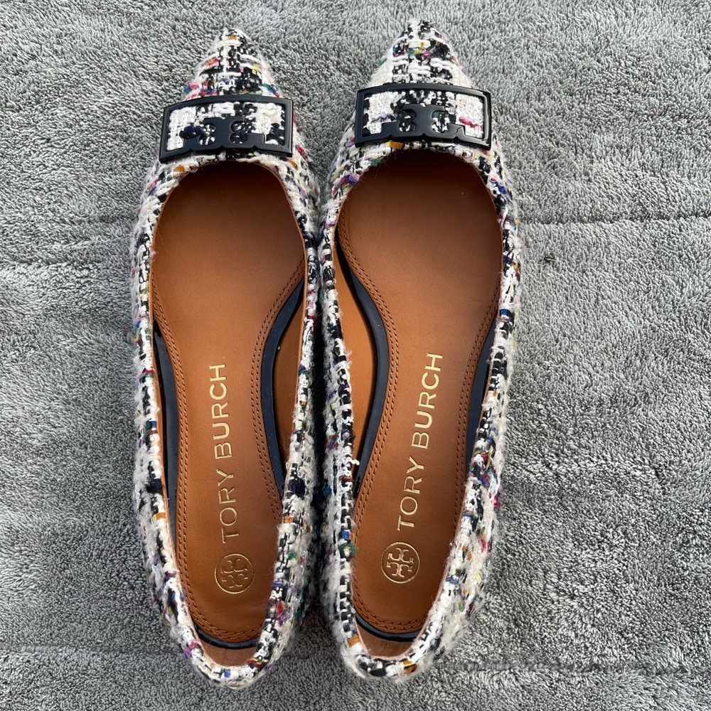 Tory Burch Multicolor Tweed Loafers size 7 - Picture 3 of 4